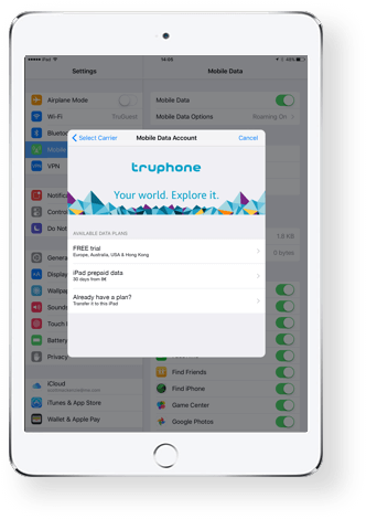 Truphone Apple Sim - Ipad Data (370x471), Png Download