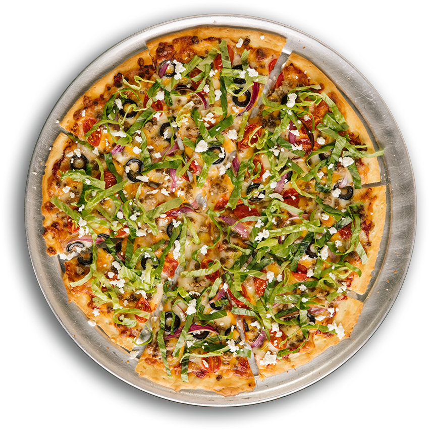 Spicy Taco Pizza - Pizza (850x852), Png Download