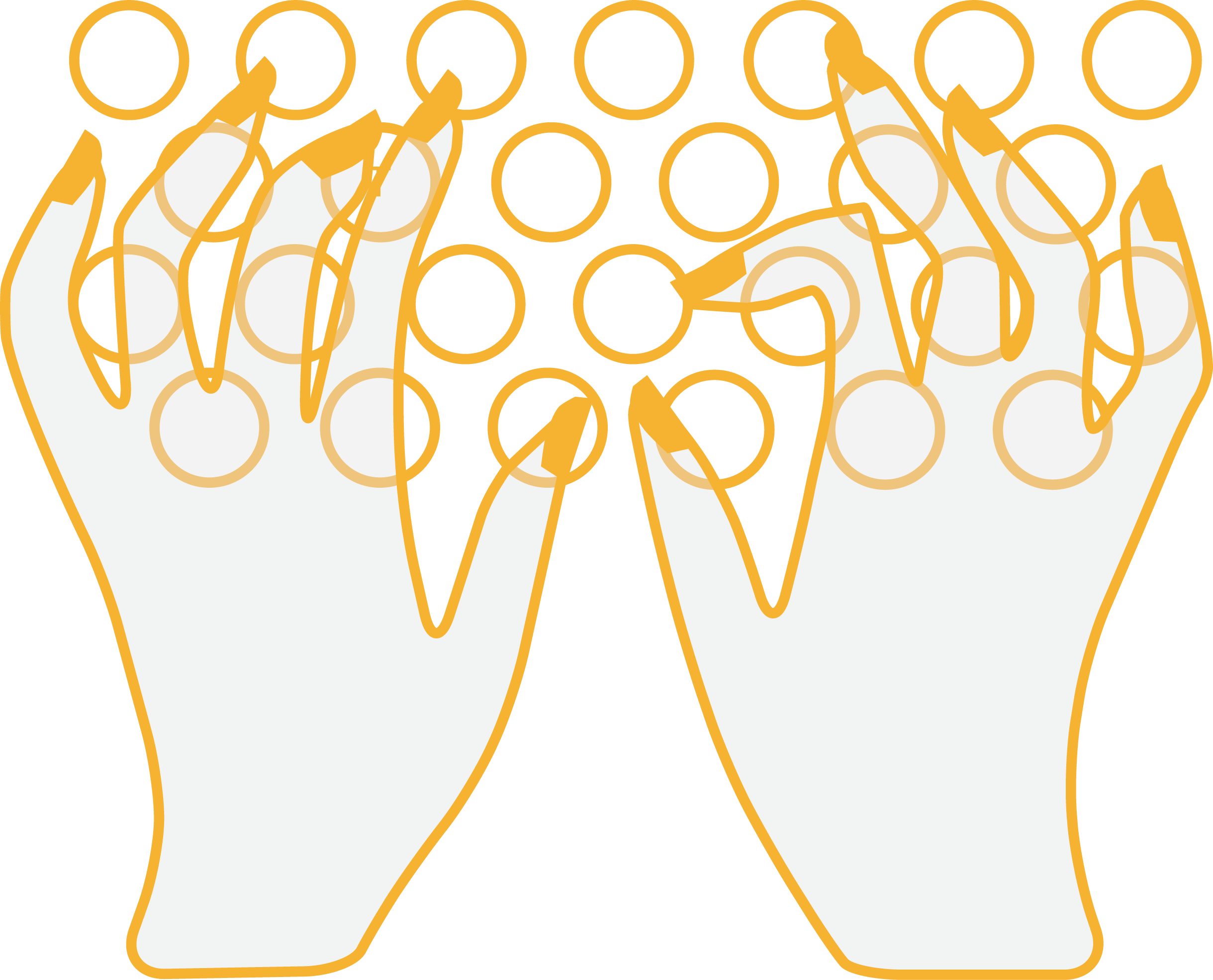 Hands Icon - Circle (2439x1971), Png Download