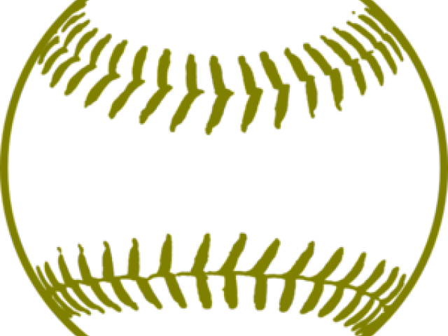 Gold Clipart Baseball - Black And White Softball (640x480), Png Download