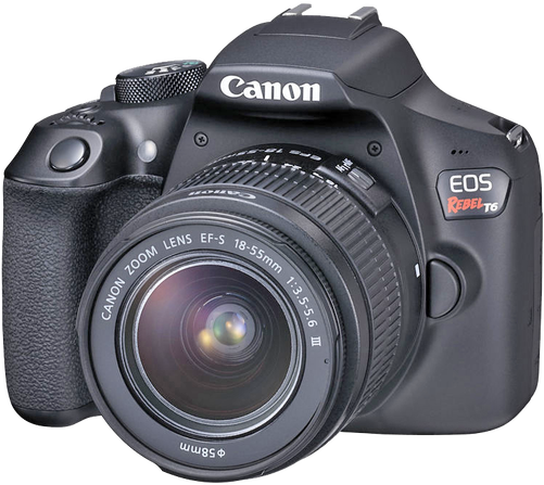 Canon Eos Rebel T6 With 18-55mm Is Ii - Canon Eos Rebel T6 Kit W/ 18-55mm Is Ii (500x500), Png Download