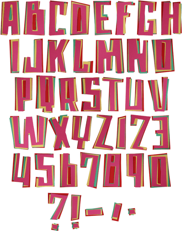 Color Paper Funny Font - Paper (595x769), Png Download