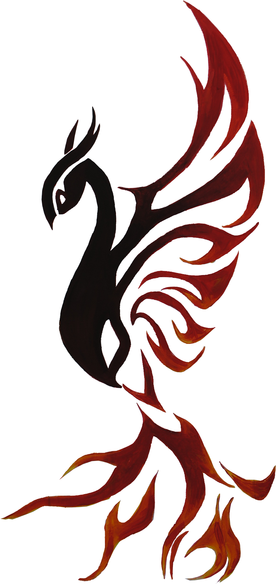 Phoenix Tattoos Png Transparent Images (919x1936), Png Download