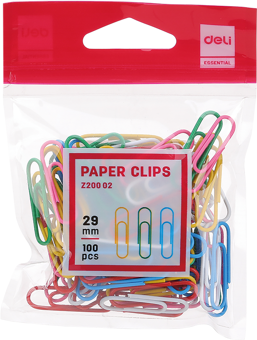 Ez20002 Color Paper Clips 29mm (800x800), Png Download