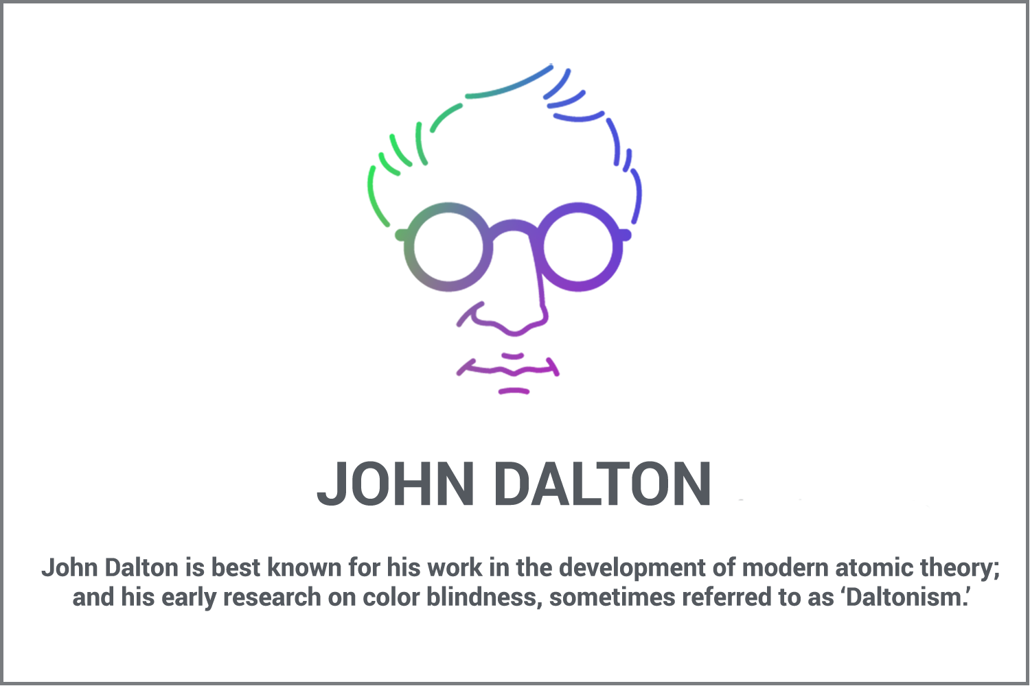 The Father Of Color Blindness - John Dalton Color Blindness (1500x1000), Png Download