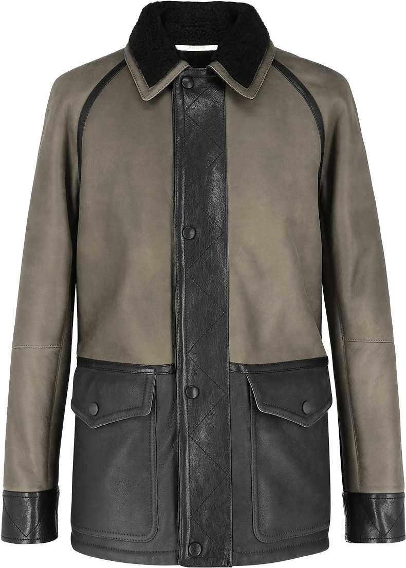 Bicolor Shearling Peacoat - Man (960x1440), Png Download