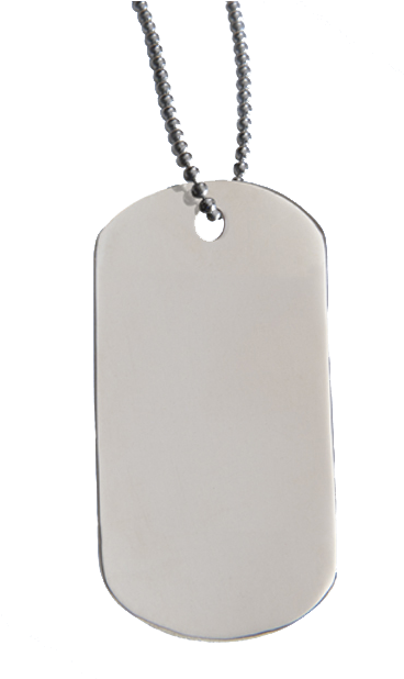 Stainless Steel Dog Tag - Stainless Steel (372x630), Png Download