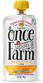 Magic Velvet Mango Pouch - Once Upon A Farm Smoothies (335x360), Png Download