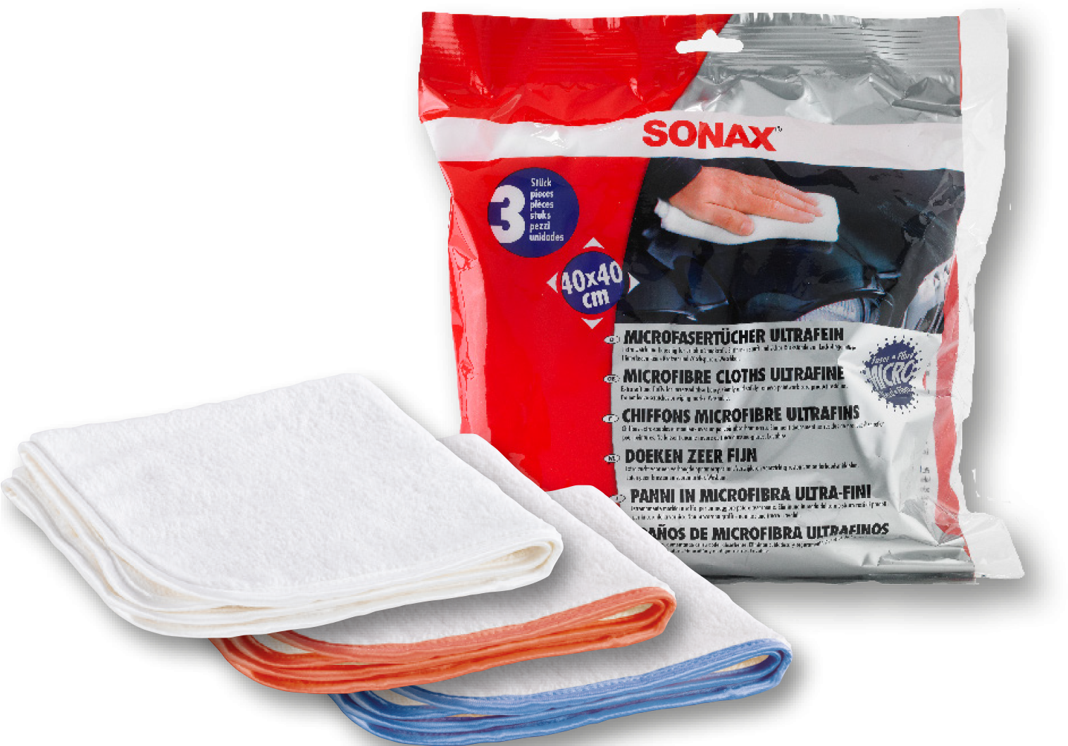 Sonax Microfibre Cloth Ultrafine - Sonax Ultrafine Microfiber Cloth (1702x1181), Png Download