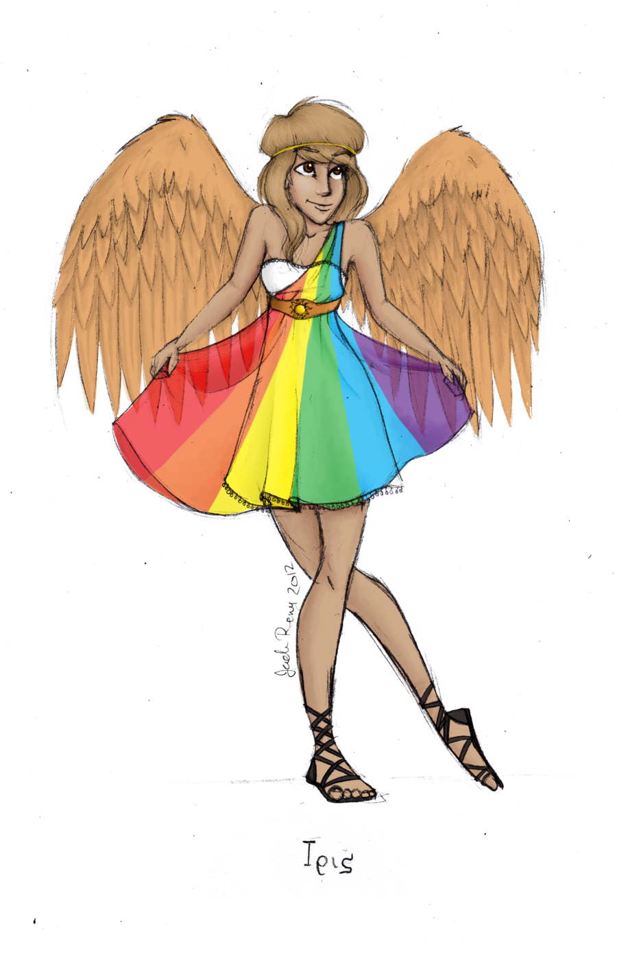 Greek Goddess - Iris Greek Mythology Costume (900x1398), Png Download