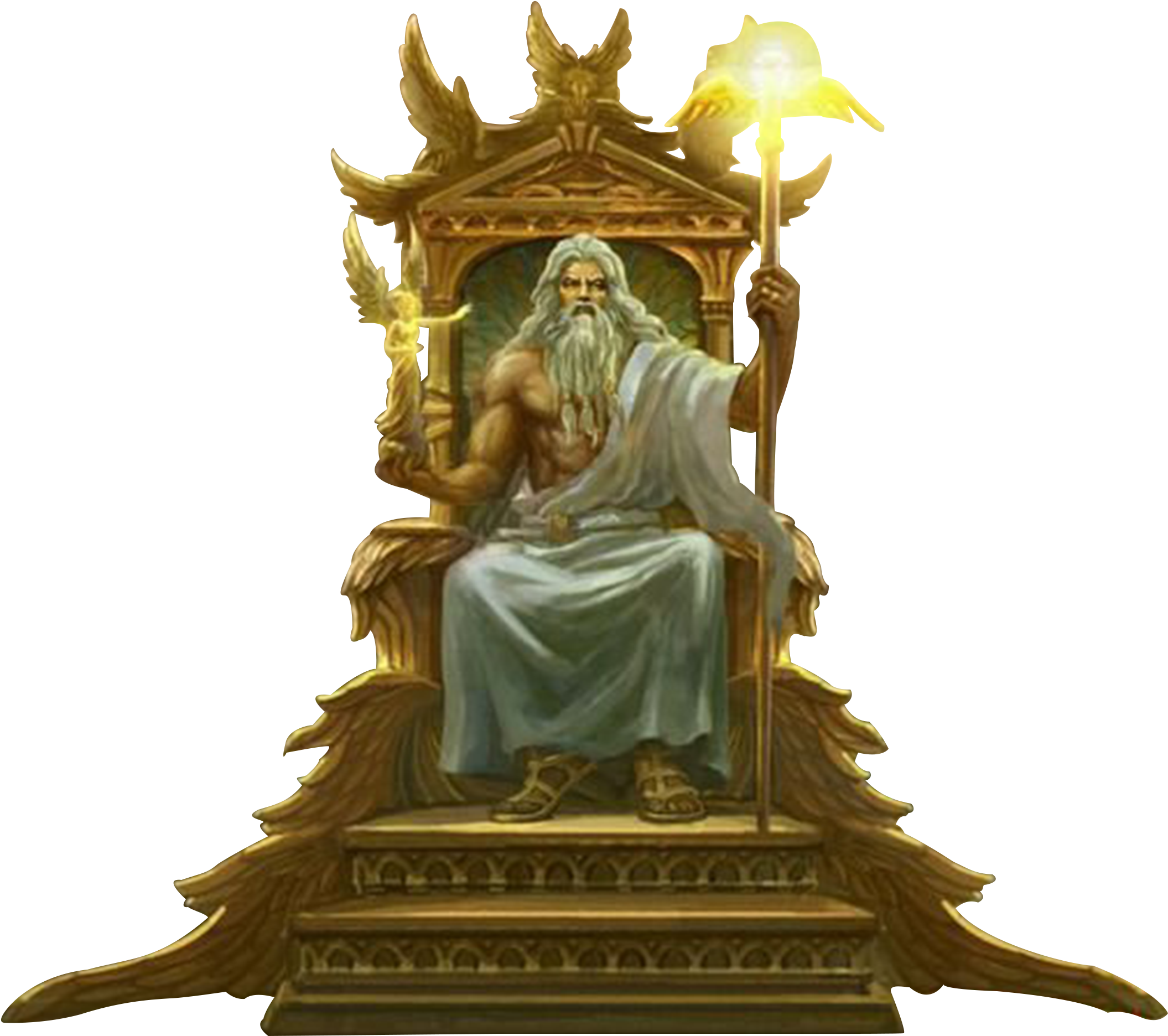 Diety Statue Png - 宙斯 希腊 神话 (2417x1933), Png Download