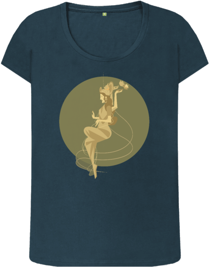 Denim Blue Goddess Lakshmi - Mermaid (640x674), Png Download