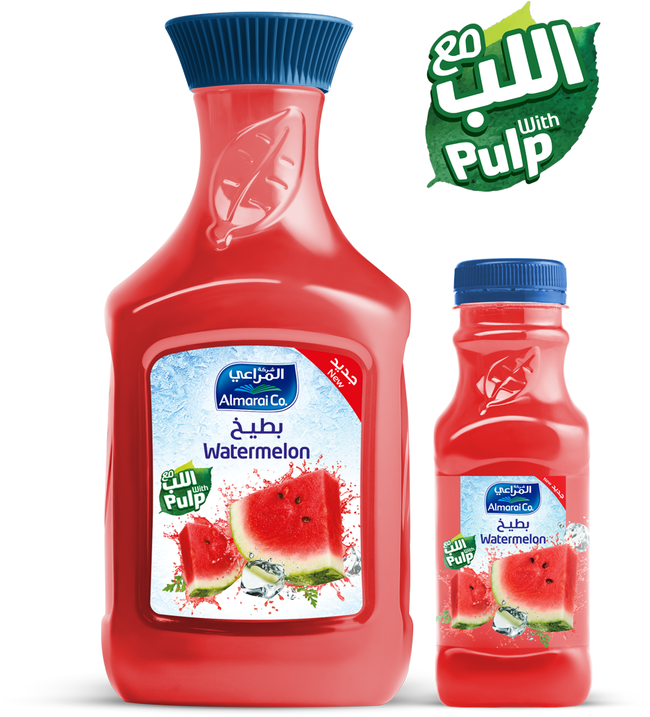 Fullscreen - Almarai Watermelon With Pulp Juice (1000x1331), Png Download