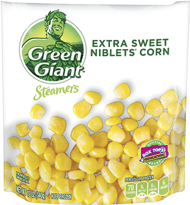 Green Giant Valley Fresh Steamers Extra Sweet Niblets - Green Giant Valley Fresh Steamers Sweet Peas - 12 Oz (400x400), Png Download