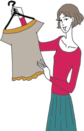 Buying Clothes - Buying Clothes Clipart Png (450x450), Png Download
