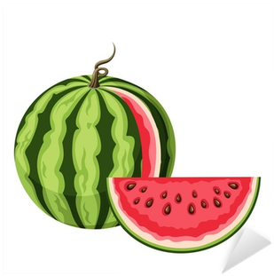 Watermelon With A Slice - Karpuz Çizim (400x400), Png Download