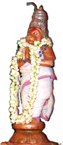 Sri Anjaneya, Sri Seetha Ramachandra - Figurine (445x480), Png Download