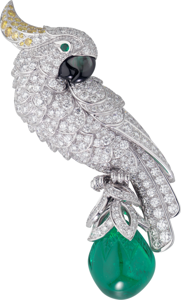Cartier High Jewelry Fauna And Flora Broochplatinum, - Cartier Brooch (620x1024), Png Download