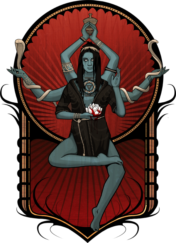Personal Illustration Depicting The Hindu Goddess Kali - Kali (600x831), Png Download