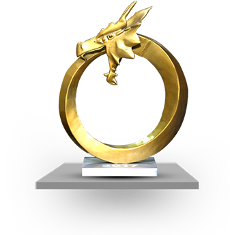 Dragons Of Asia Awardsbest Innovative Idea - Trophy (450x428), Png Download