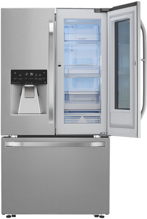 Instaview Door In Door Counter Depth Refrigerator - Lg Studio 24 Cu. Ft. Counter Depth French Door Refrigerator (381x589), Png Download