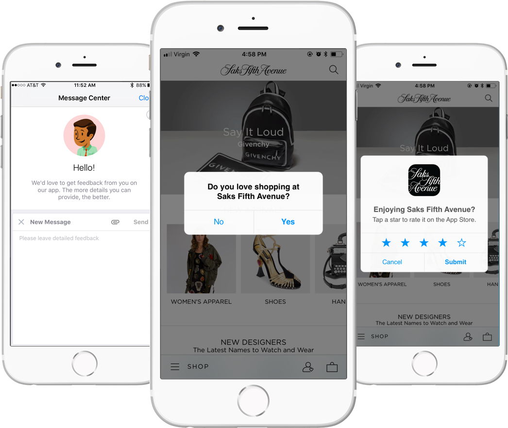 See Ratings Prompts > - Apptentive, Inc. (1065x1008), Png Download