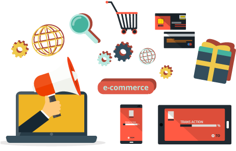 Ecommerce Development Company - E-commerce (462x366), Png Download