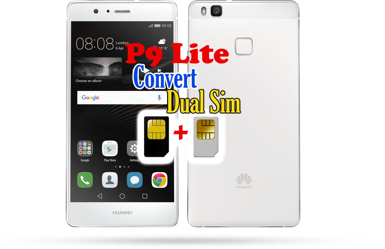 Huawei P9 Lite - White (1325x836), Png Download