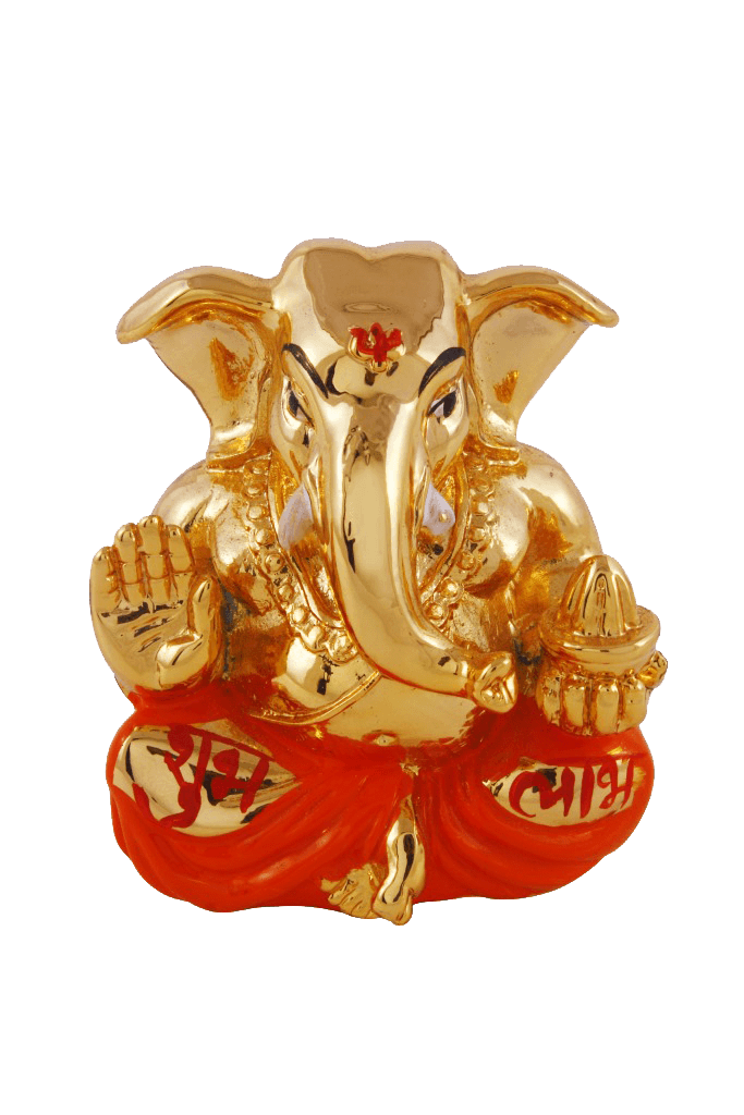 Subh Labh Ganesha Small - Ganesh Silver And Gold (683x1024), Png Download