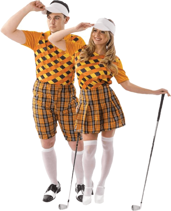 Golf Couple Fancy Dress (600x951), Png Download