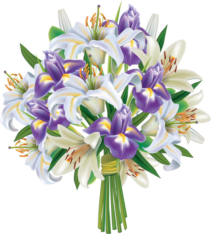 Clip Freeuse Stock Soloveika Clip Art Mix Photo About - Clear Background Bouquet Flower Png (748x800), Png Download
