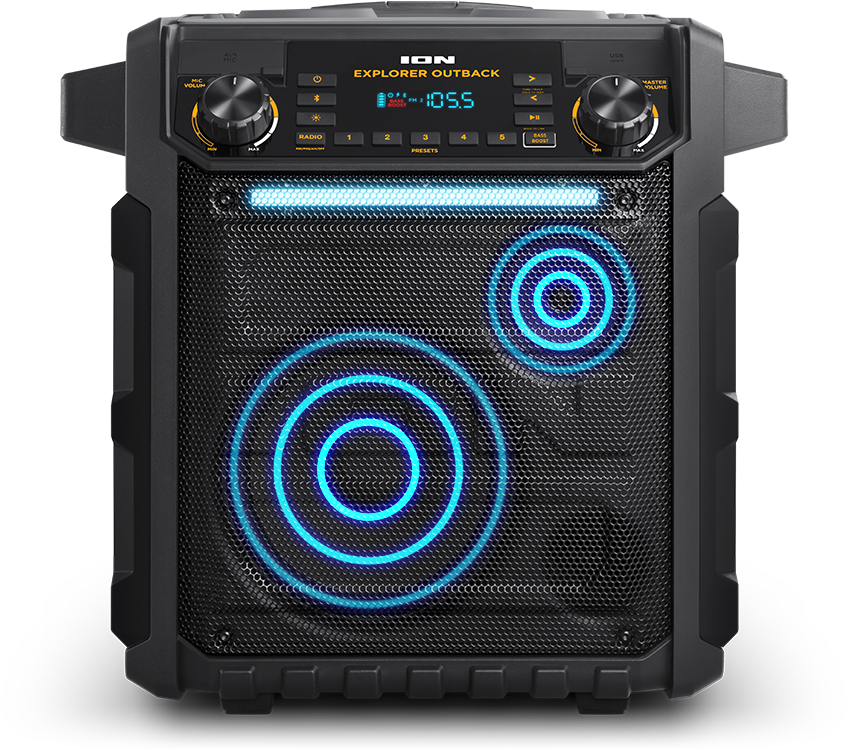 The Power To Rock Your World - Ion - Sport Portable Bluetooth Speaker - Black (1200x750), Png Download