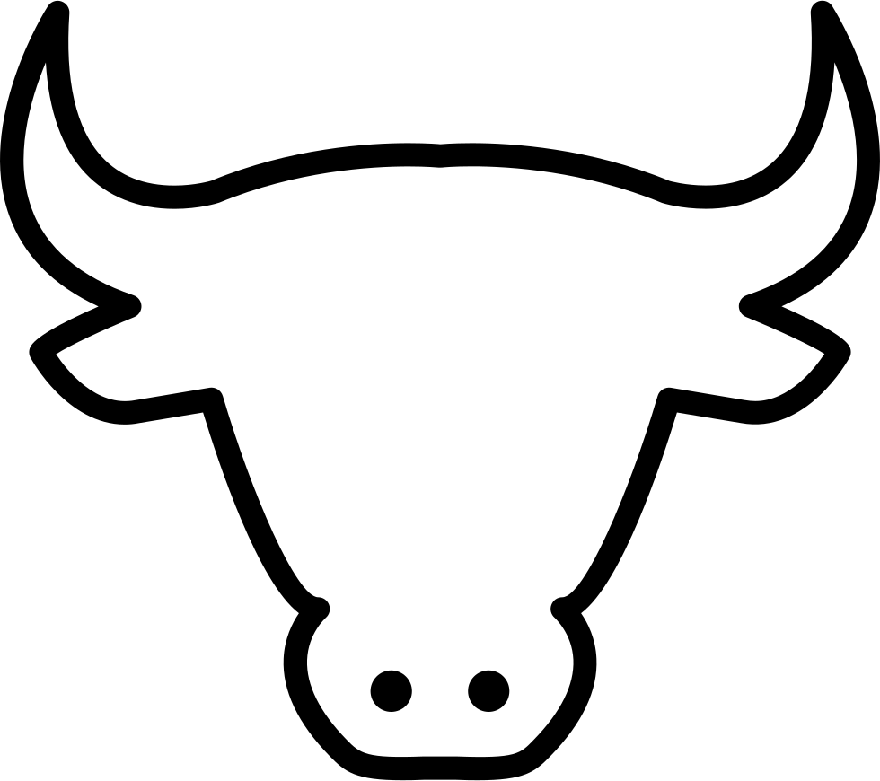 Cow Head Png - Cow Head Outline (980x870), Png Download