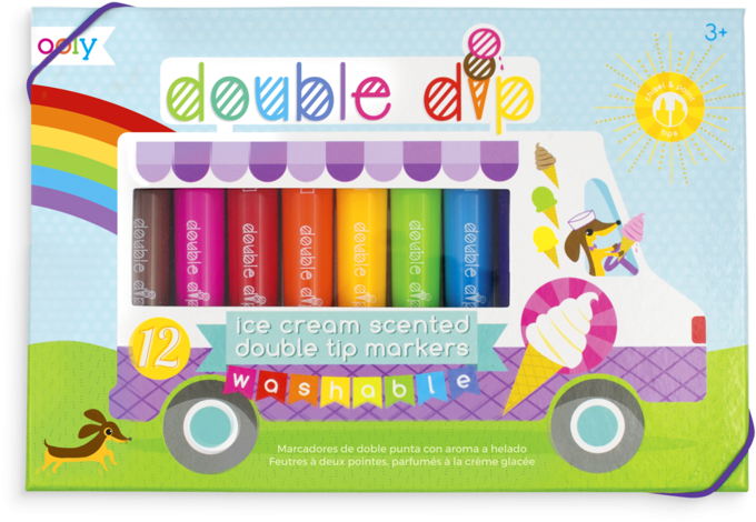 Double Dip Ice Cream Scented Markers - Double Dip (800x800), Png Download