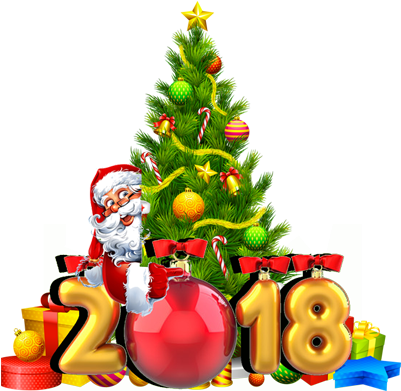 Happy New Year - Christmas Tree Design Clipart (420x391), Png Download