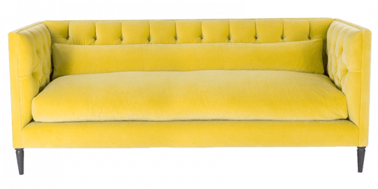 Contemporary 2 Seater Handmade Velvet Chesterfield - Couch (540x270), Png Download