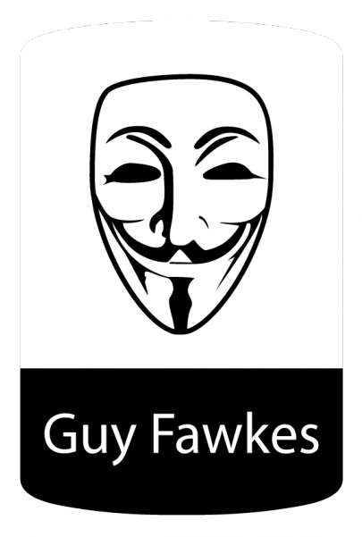 Guy Fawkes Mask Logo Badge Sticker Unixstickers - Anonymous Mask Free Png (600x600), Png Download