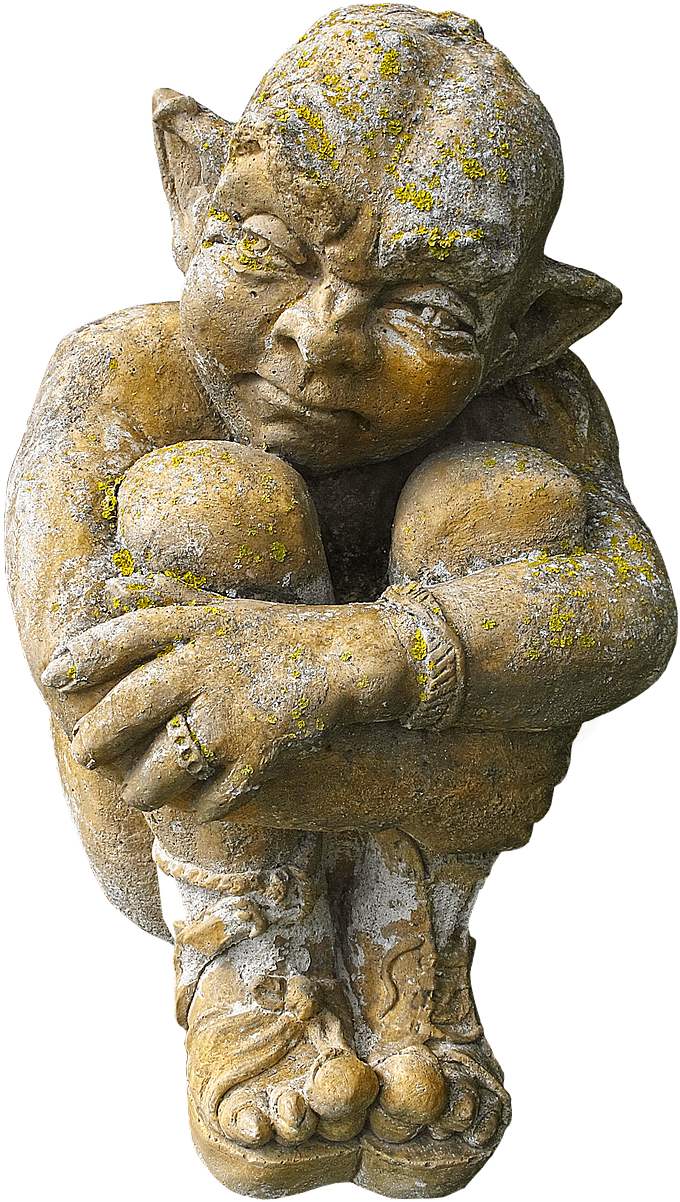Vintage Garden Gnome Statue Png - Sculpture (806x1280), Png Download