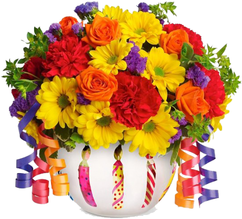 Free Png Bouquet Of Flowers Png Images Transparent - Flower Bunch For Birthday (480x521), Png Download