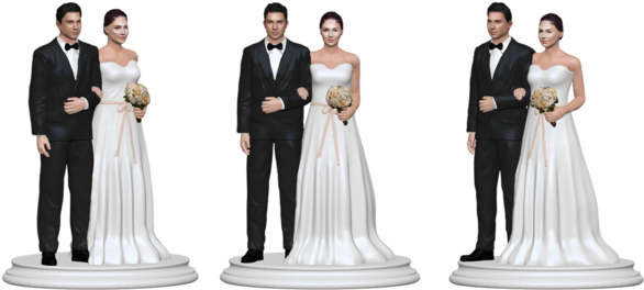 Wedding Cake Topper Pose (600x422), Png Download