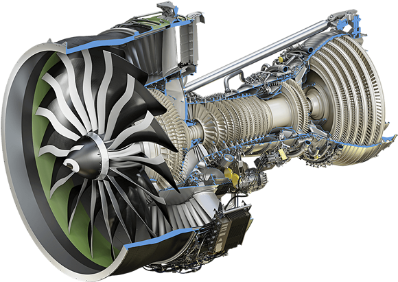 Kalitta Maintenance And Turbines - Ge9x Engine (630x431), Png Download