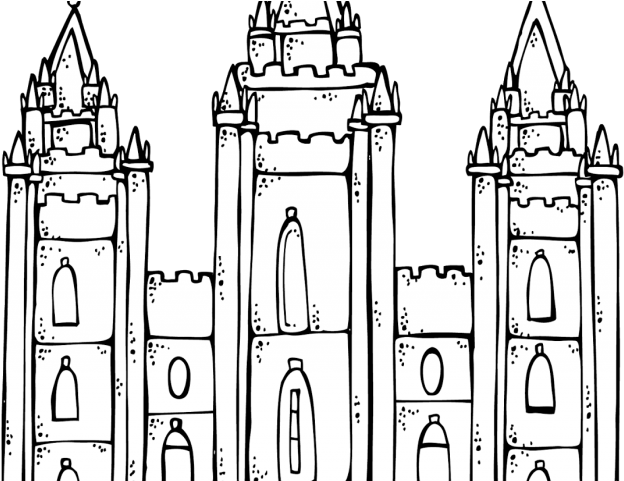 Salt Lake Temple Clipart - General Conference Coloring 2017 (640x480), Png Download