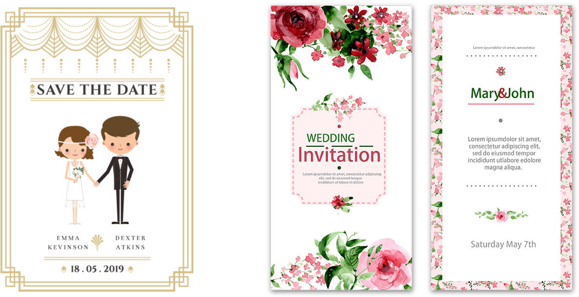 How Important A Save The Date And Invitation During - Rote Watercolor-rose U. Streifen Wedding | Danken Karte (1244x610), Png Download