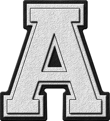White Varsity Letter M (365x400), Png Download