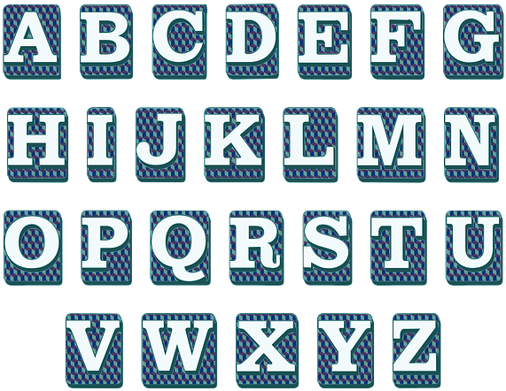 Abc Letters (640x499), Png Download