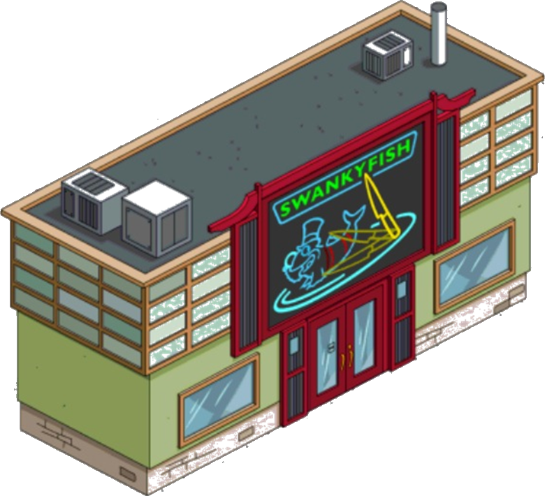 Swanky Fish Menu - Simpsons Tapped Out Fish Tank (780x710), Png Download