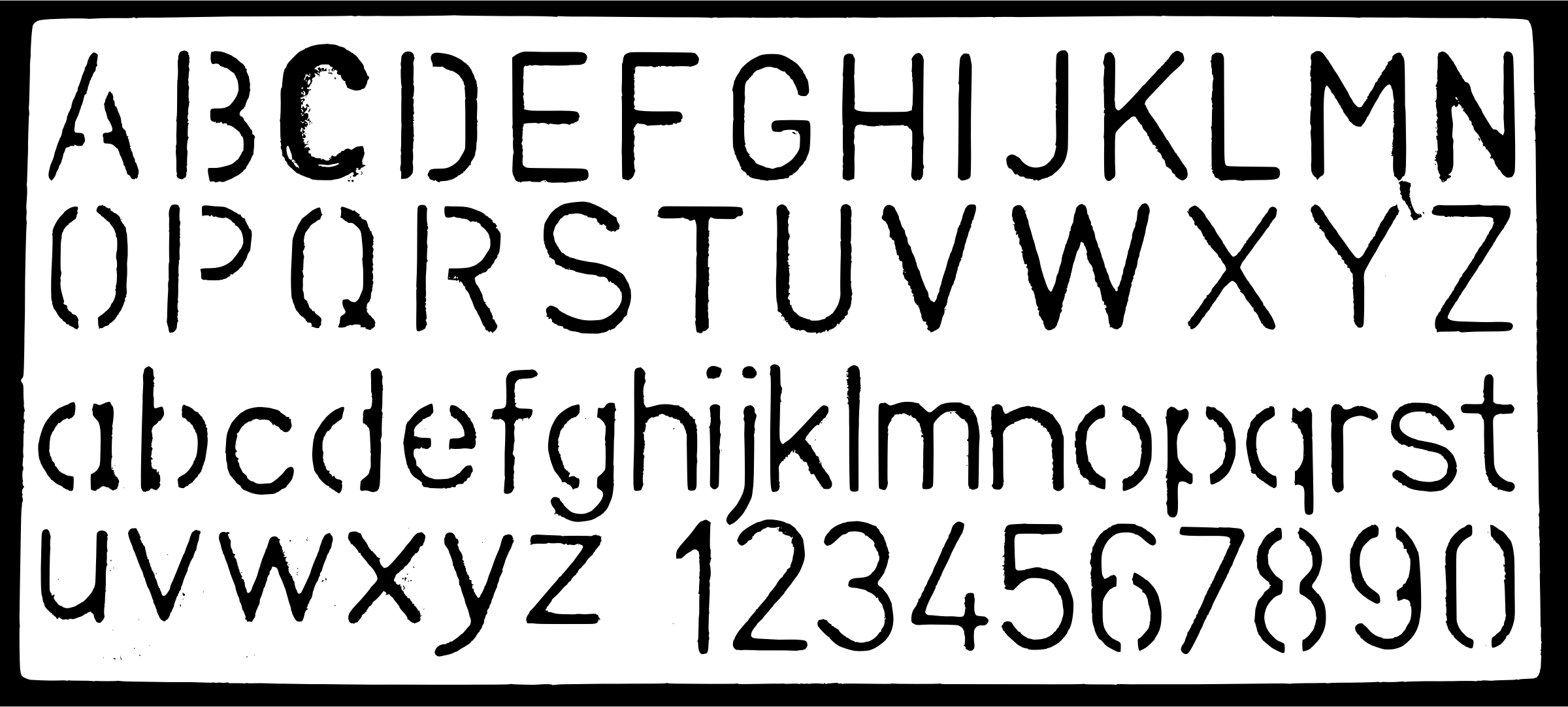 This Free Icons Png Design Of Template Latin Alphabet (2400x1082), Png Download