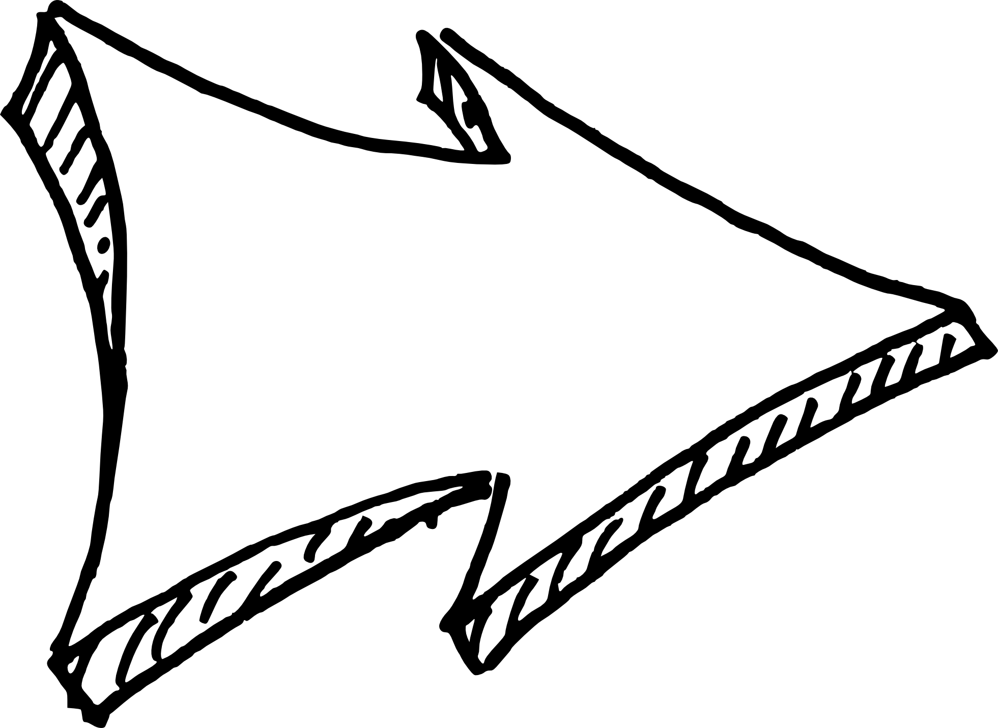 Drawn Arrow Png Download - Funky White Arrow Png (1961x1430), Png Download