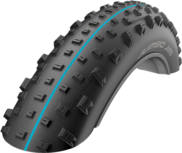 The Fat Bike Tyre - Schwalbe Jumbo Jim Evo Addix Fatbike Folding (692x519), Png Download