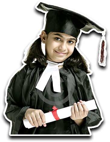 Slider-girl - Academic Dress (364x470), Png Download